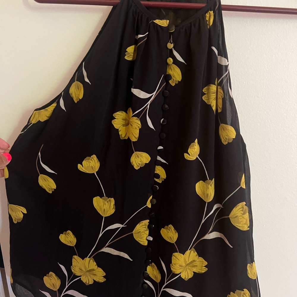 Joie Black and Gold blouse
